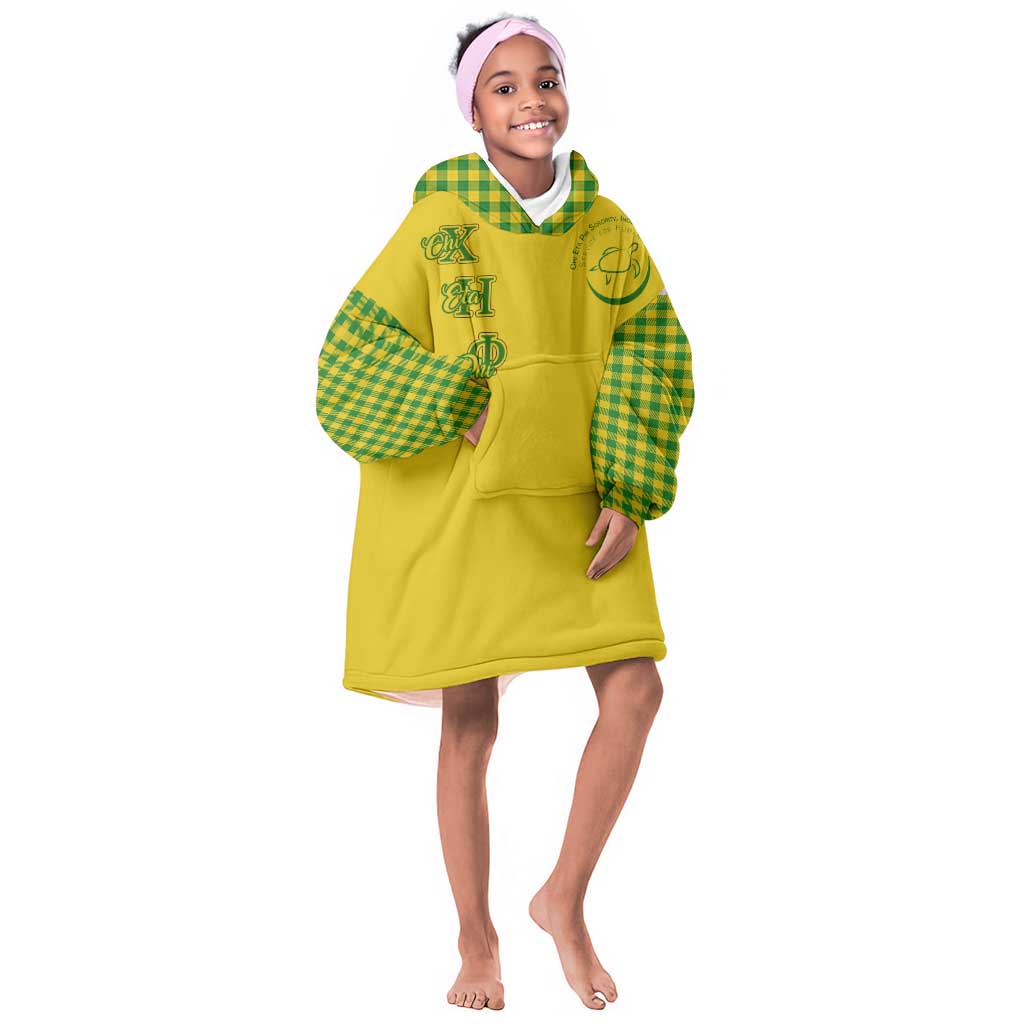 Chi Eta Phi Sorority Nurse Kid Wearable Blanket Hoodie Show Your Sorority Pride