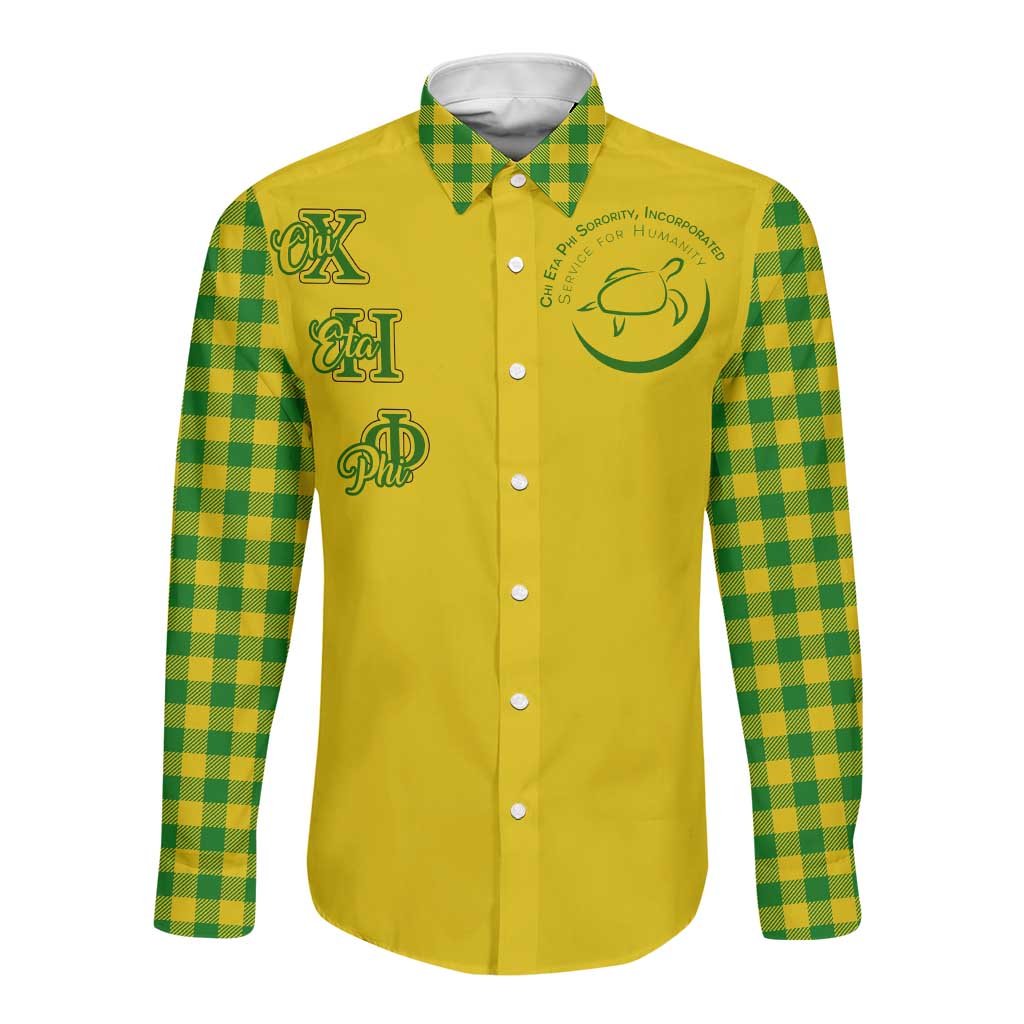 Chi Eta Phi Sorority Nurse Long Sleeve Button Shirt Show Your Sorority Pride