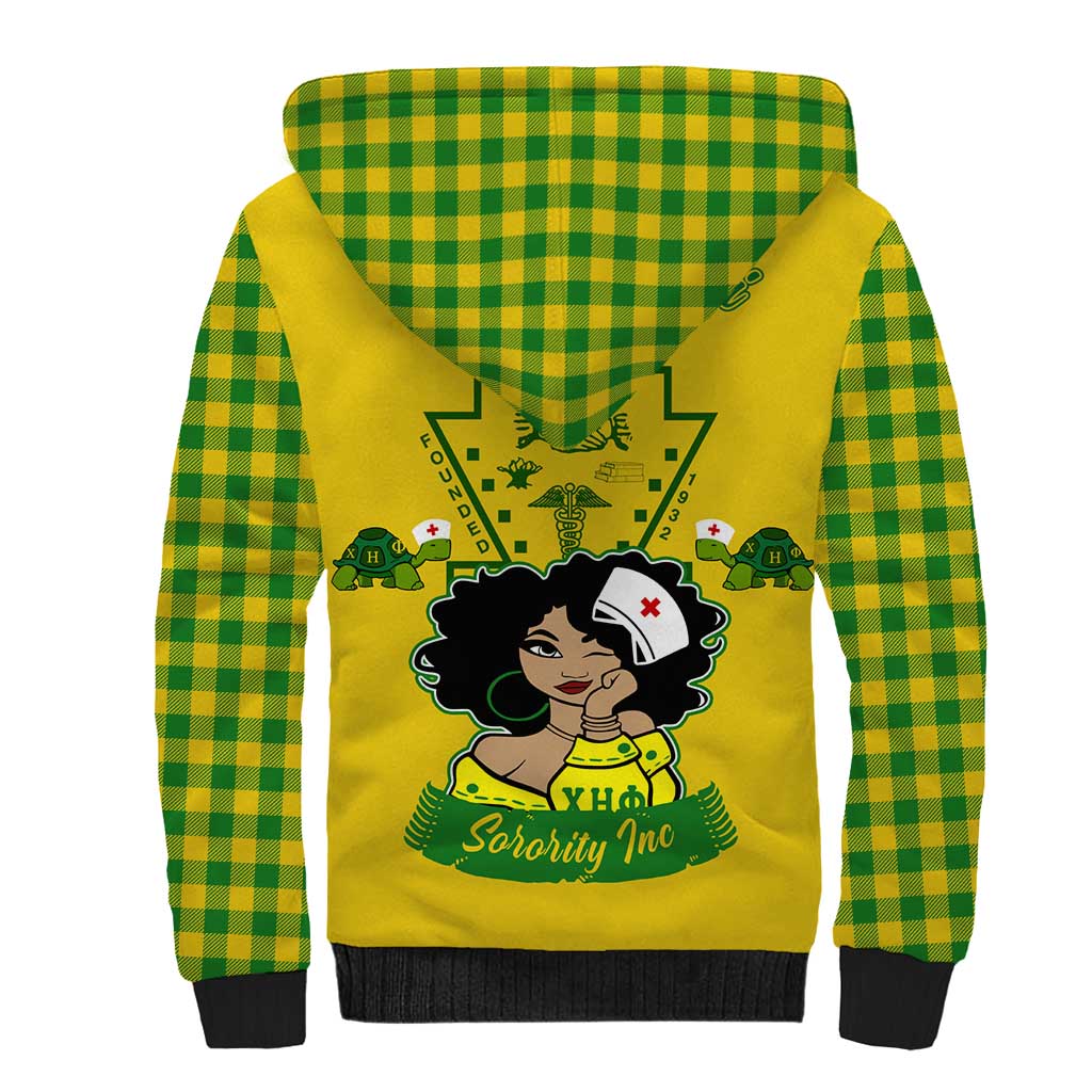 Chi Eta Phi Sorority Nurse Sherpa Hoodie Show Your Sorority Pride