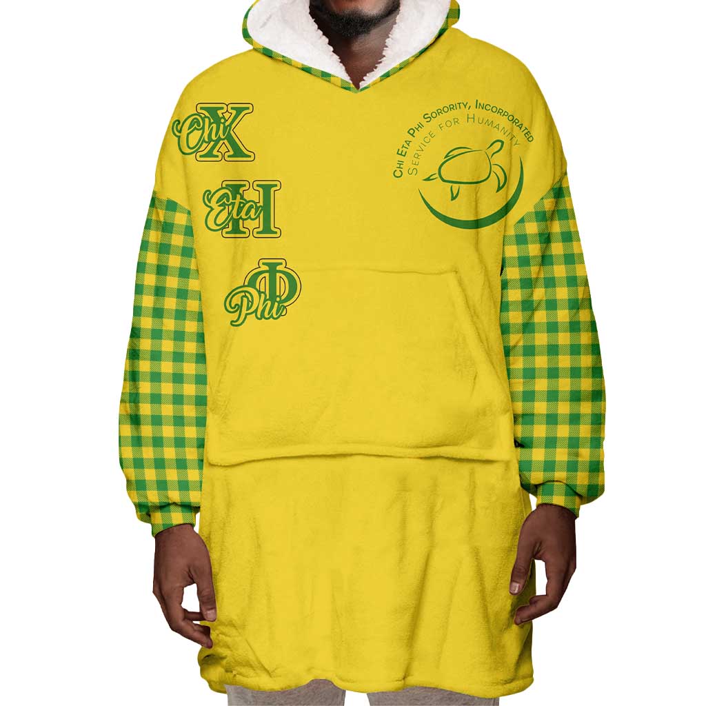Chi Eta Phi Sorority Nurse Wearable Blanket Hoodie Show Your Sorority Pride