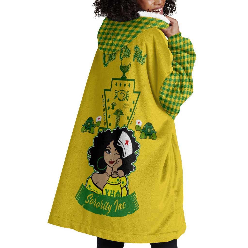Chi Eta Phi Sorority Nurse Wearable Blanket Hoodie Show Your Sorority Pride