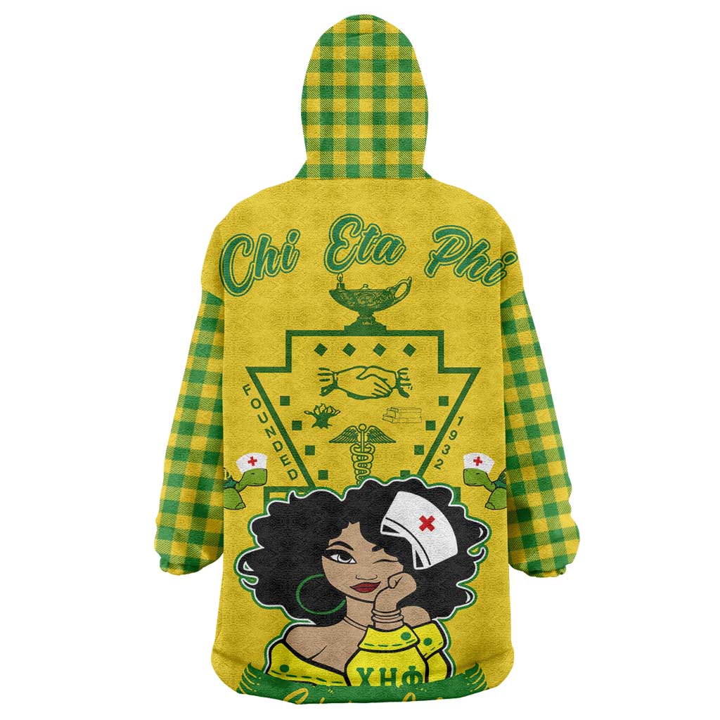 Chi Eta Phi Sorority Nurse Wearable Blanket Hoodie Show Your Sorority Pride