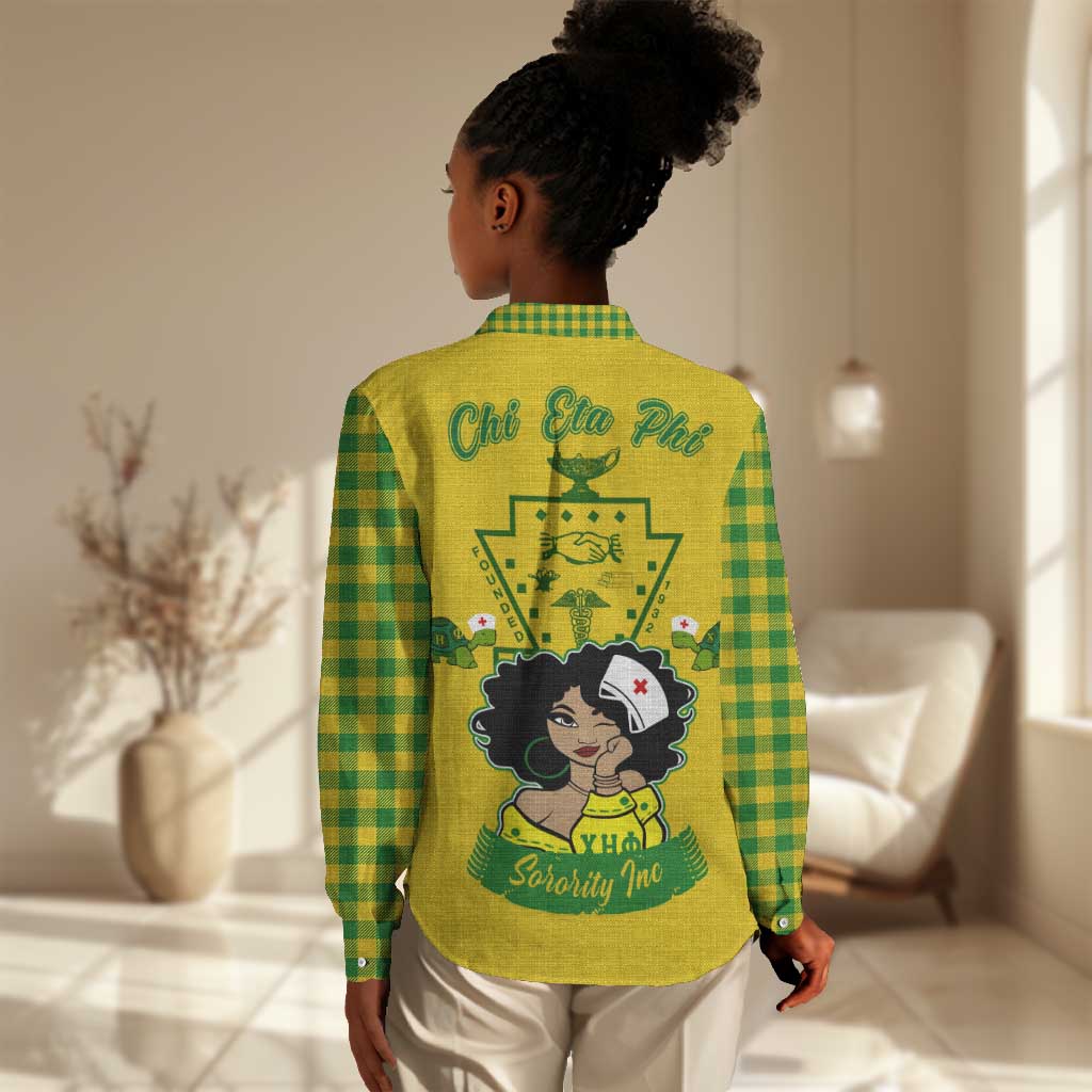 Chi Eta Phi Sorority Nurse Women Casual Shirt Show Your Sorority Pride