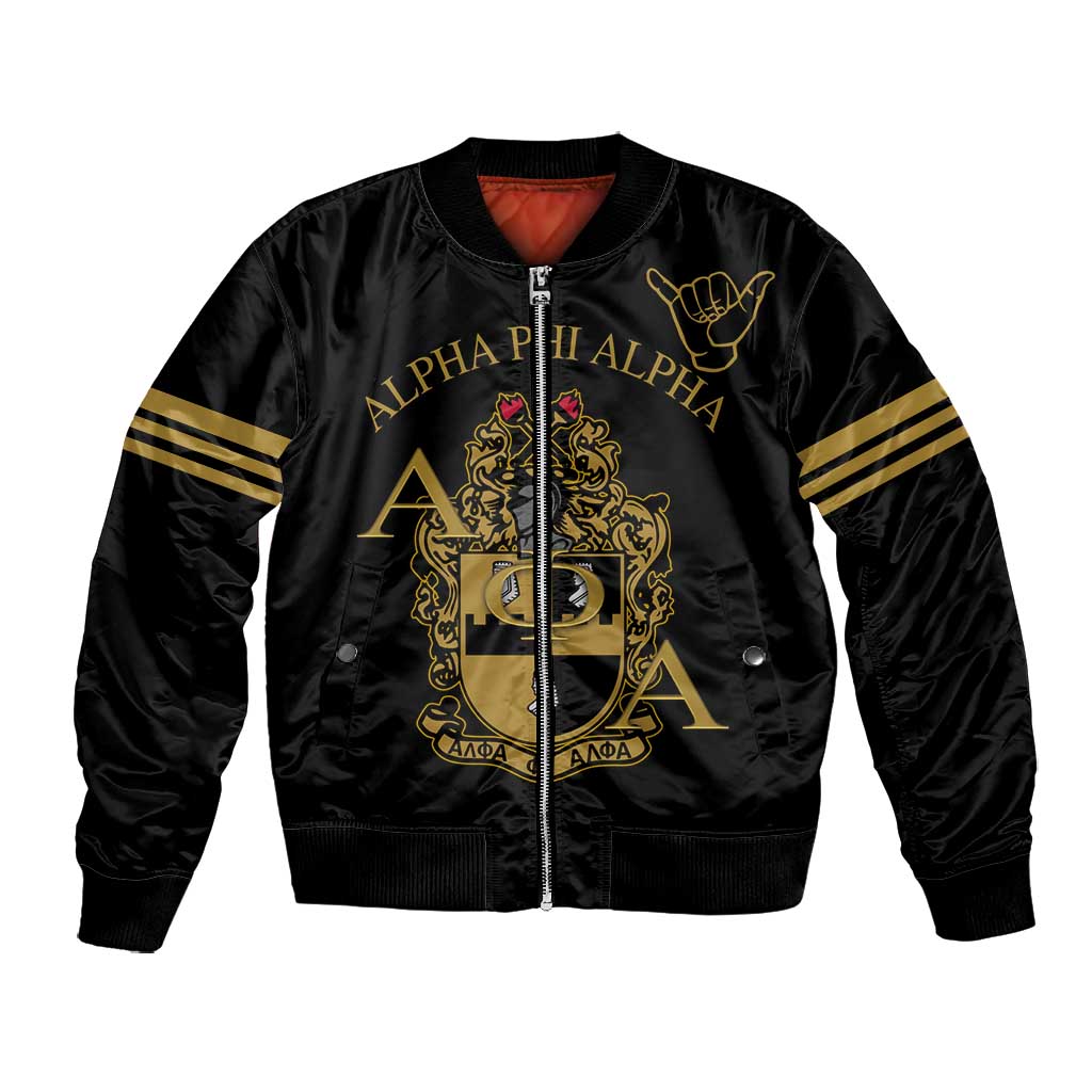 Alpha Phi Alpha Fraternity Bomber Jacket Classic APA Style