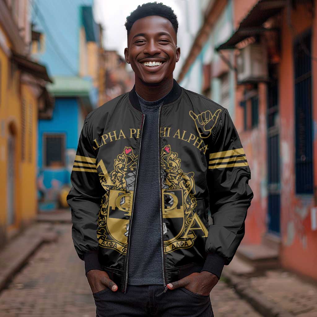 Alpha Phi Alpha Fraternity Bomber Jacket Classic APA Style