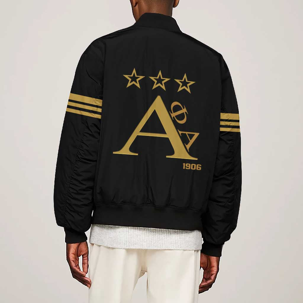 Alpha Phi Alpha Fraternity Bomber Jacket Classic APA Style
