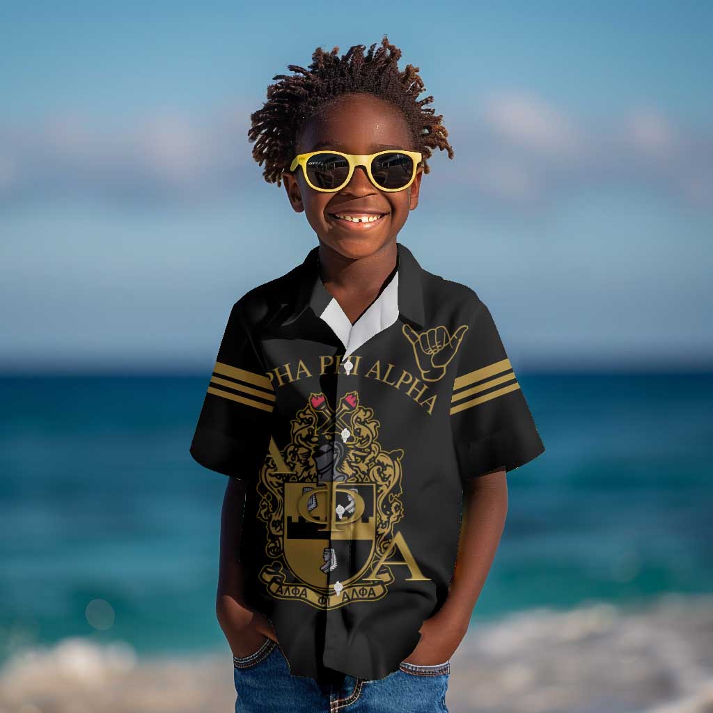 Alpha Phi Alpha Fraternity Kid Hawaiian Shirt Classic APA Style