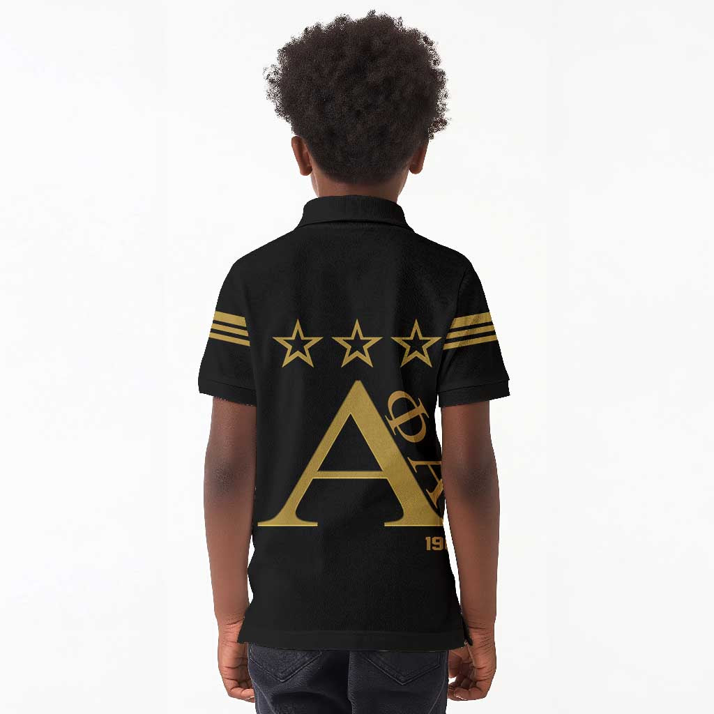 Alpha Phi Alpha Fraternity Kid Polo Shirt Classic APA Style