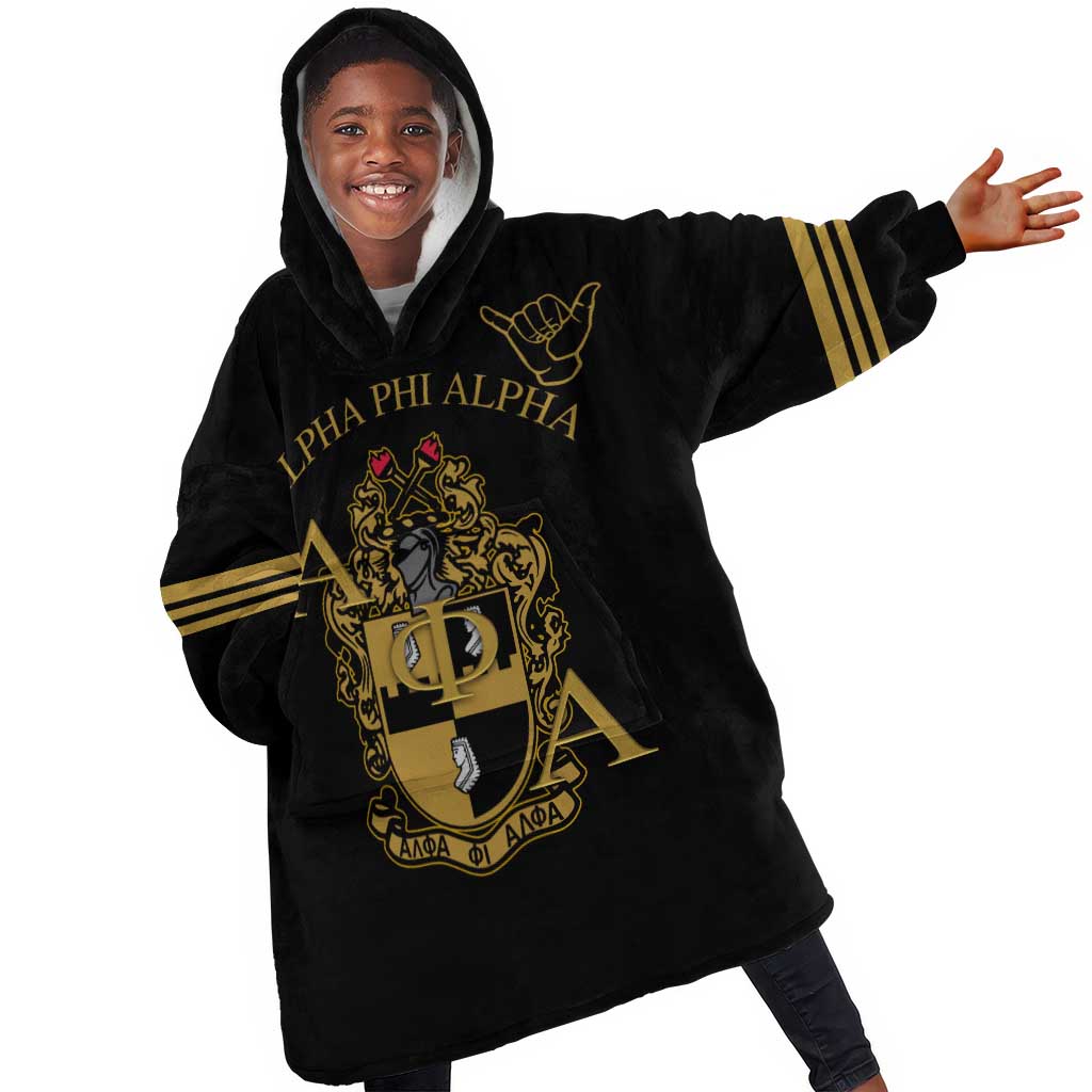 Alpha Phi Alpha Fraternity Kid Wearable Blanket Hoodie Classic APA Style