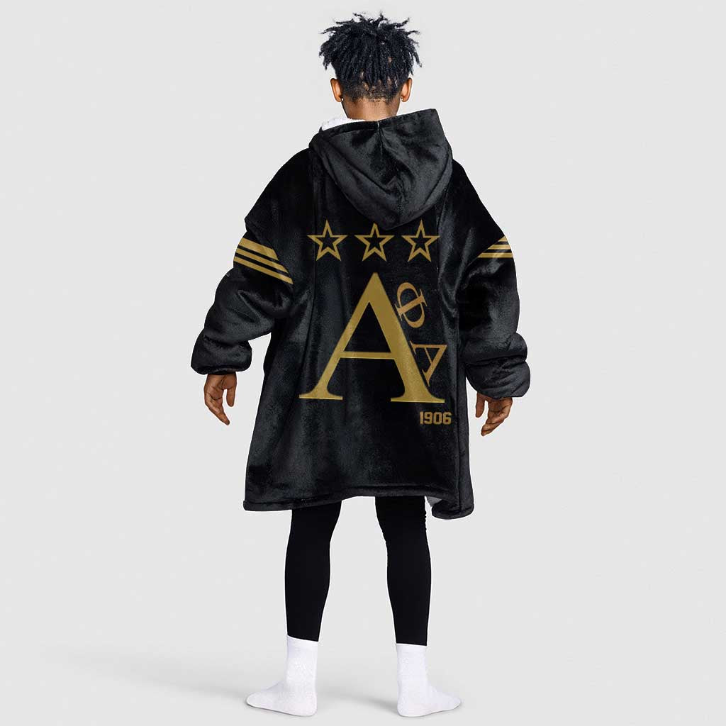 Alpha Phi Alpha Fraternity Kid Wearable Blanket Hoodie Classic APA Style