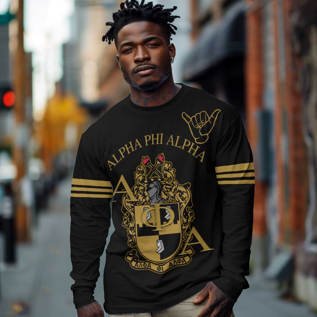 Alpha Phi Alpha Fraternity Long Sleeve Shirt Classic APA Style