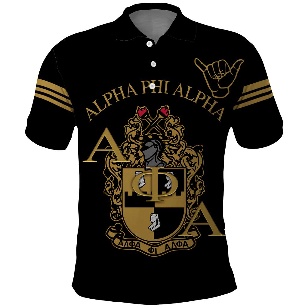 Alpha Phi Alpha Fraternity Polo Shirt Classic APA Style