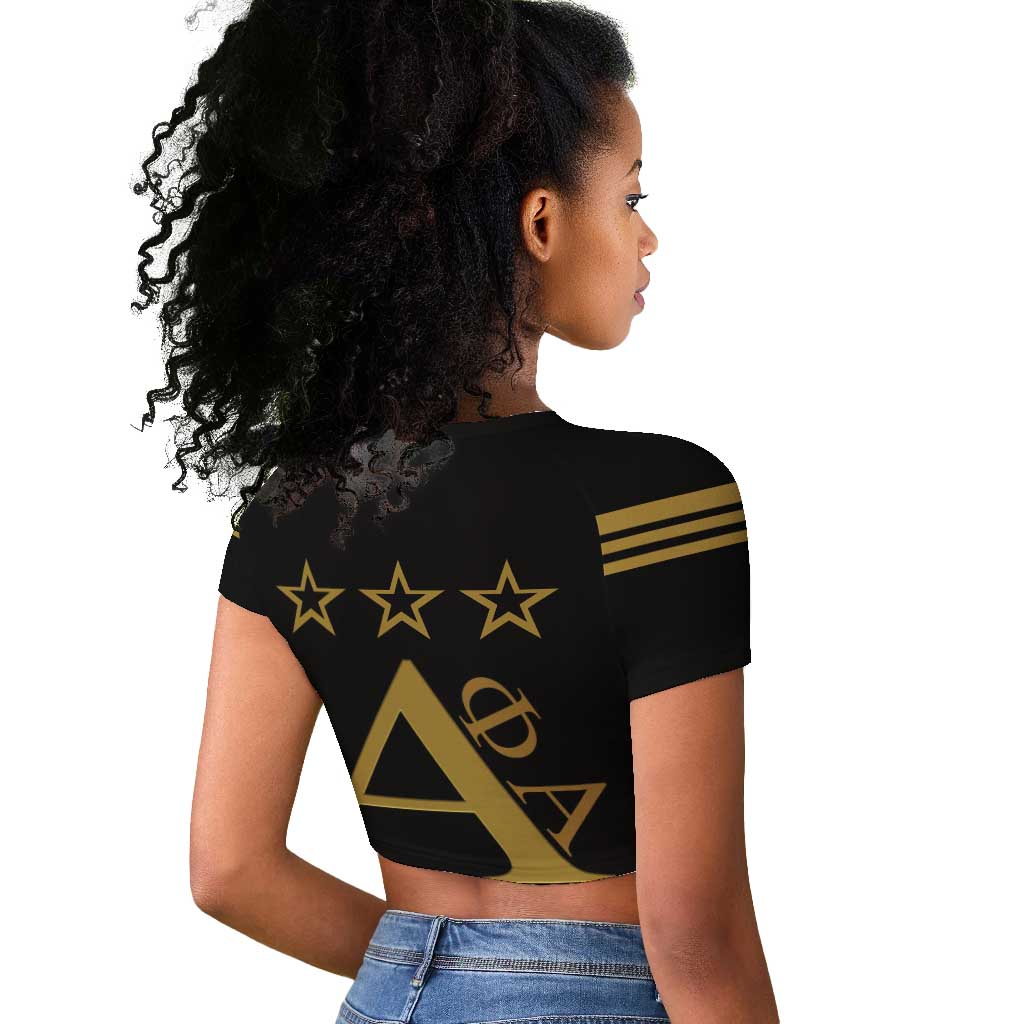 Alpha Phi Alpha Fraternity Raglan Cropped T shirt Classic APA Style