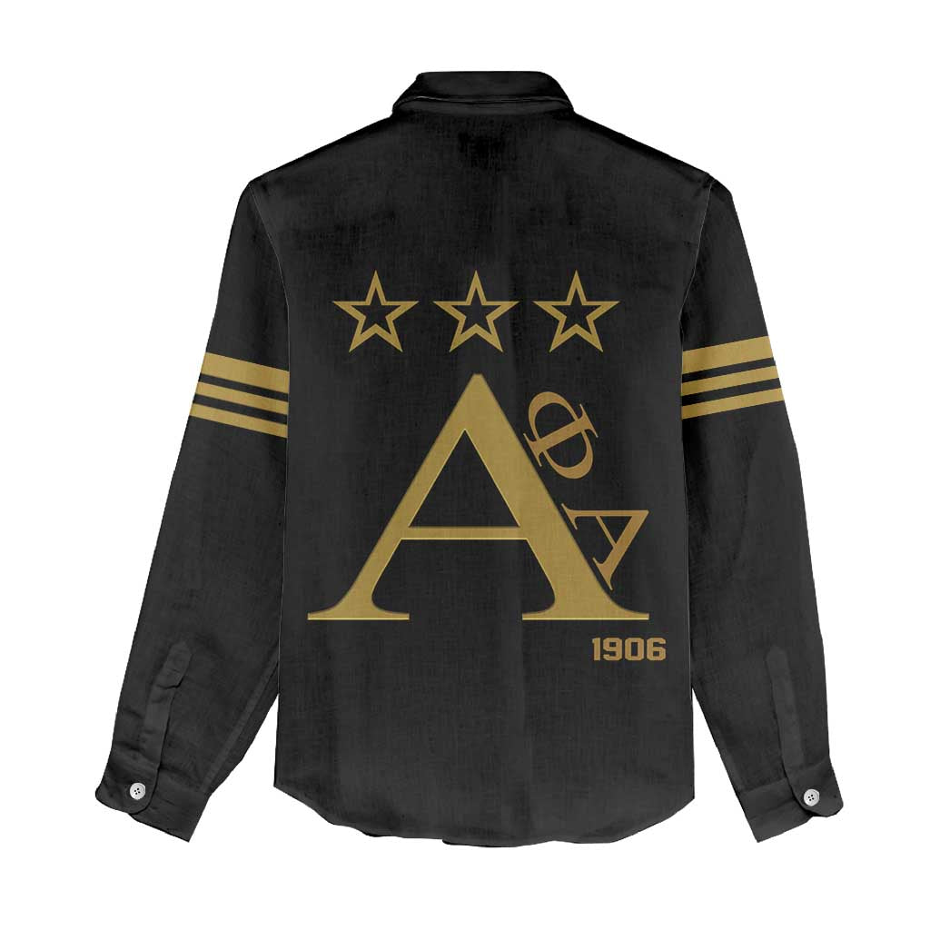 Alpha Phi Alpha Fraternity Women Casual Shirt Classic APA Style