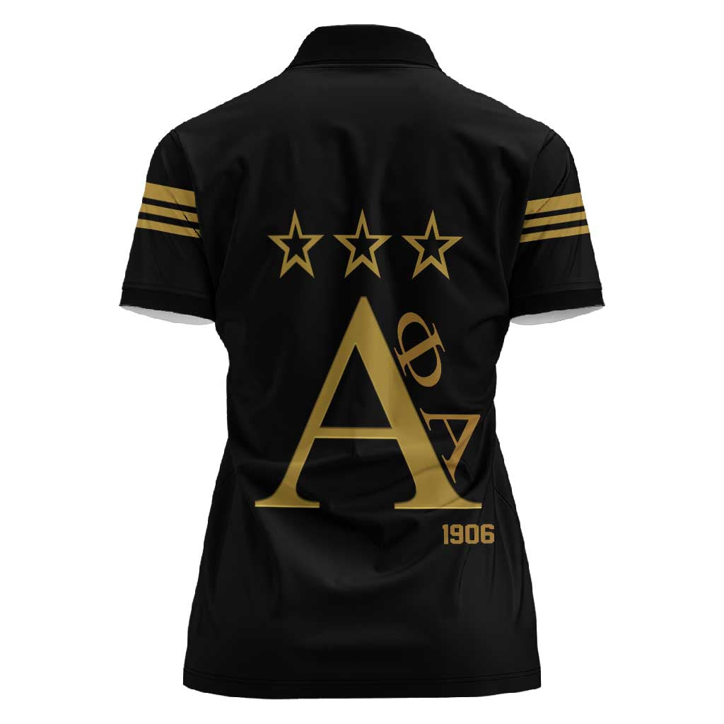 Alpha Phi Alpha Fraternity Women Polo Shirt Classic APA Style