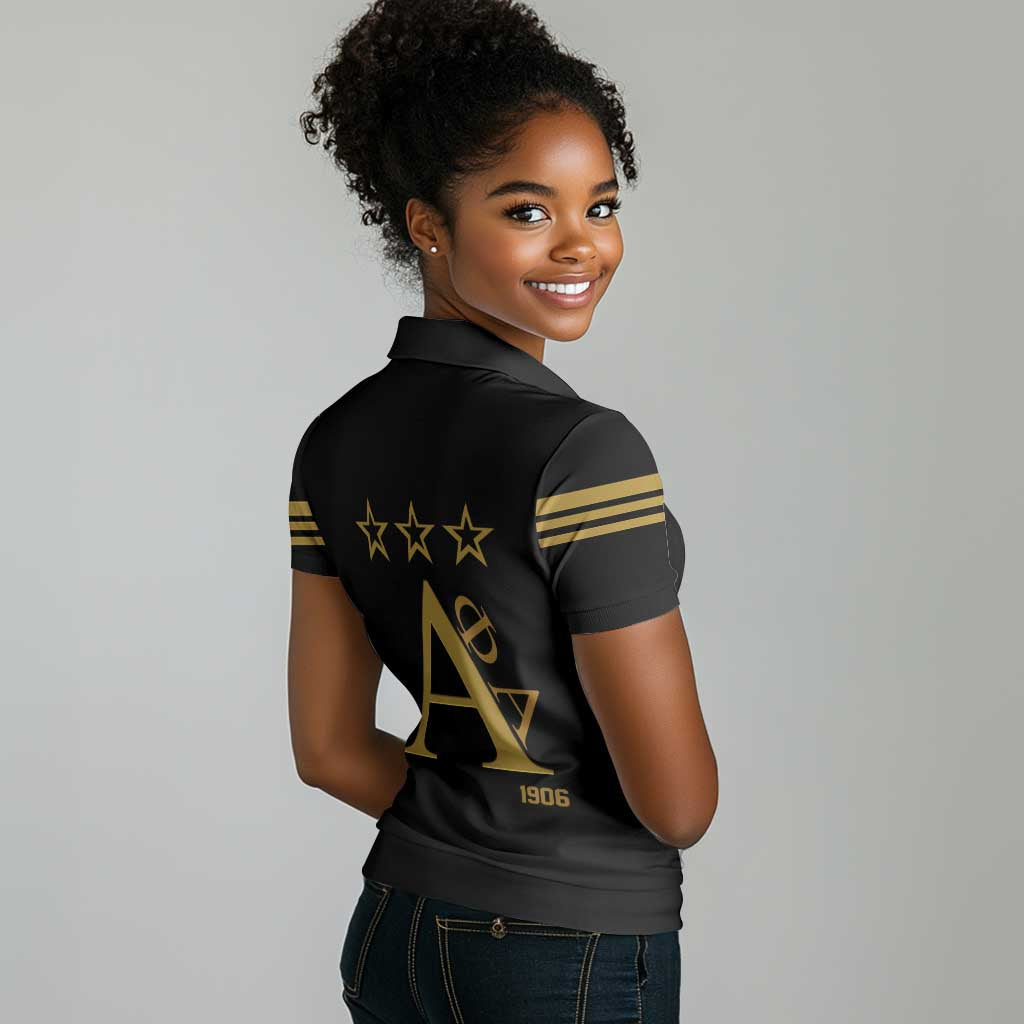 Alpha Phi Alpha Fraternity Women Polo Shirt Classic APA Style