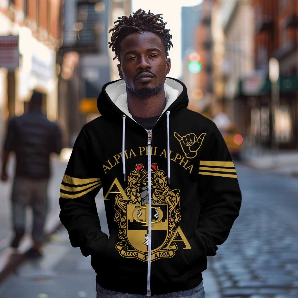 Alpha Phi Alpha Fraternity Zip Hoodie Classic APA Style