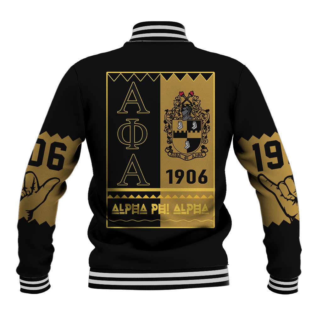 Alpha Phi Alpha Fraternity Baseball Jacket Stylish Black For Members
