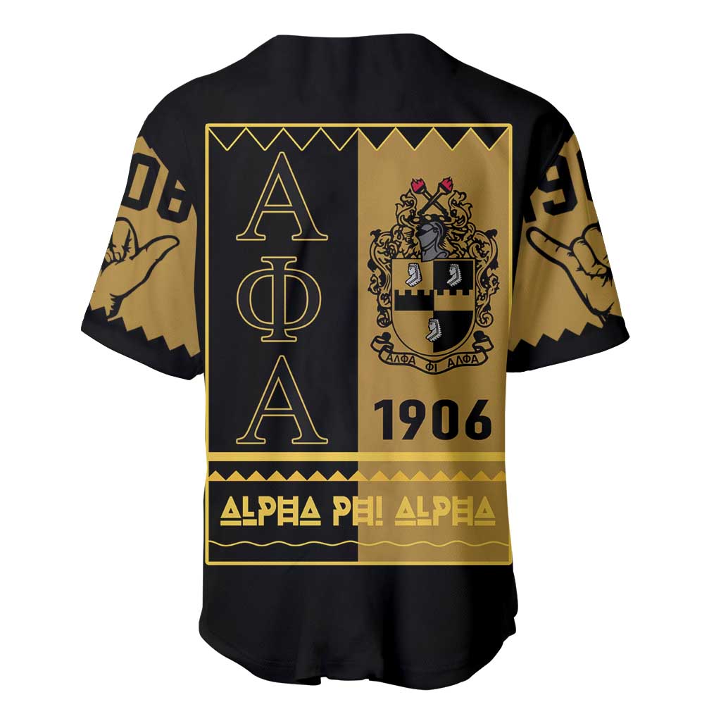 Alpha Phi Alpha Fraternity Baseball Jersey Stylish Black For Members
