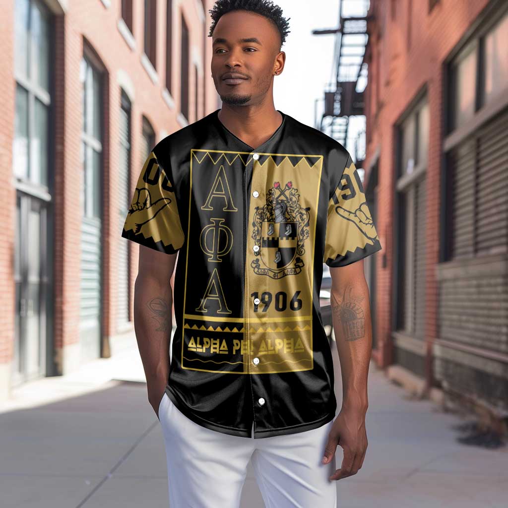Alpha Phi Alpha Fraternity Baseball Jersey Stylish Black For Members