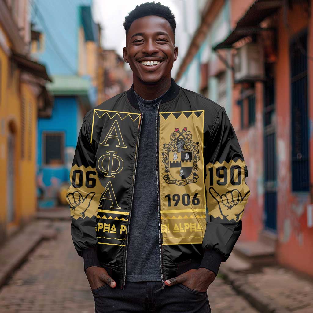 Alpha Phi Alpha Fraternity Bomber Jacket Stylish Black For Members
