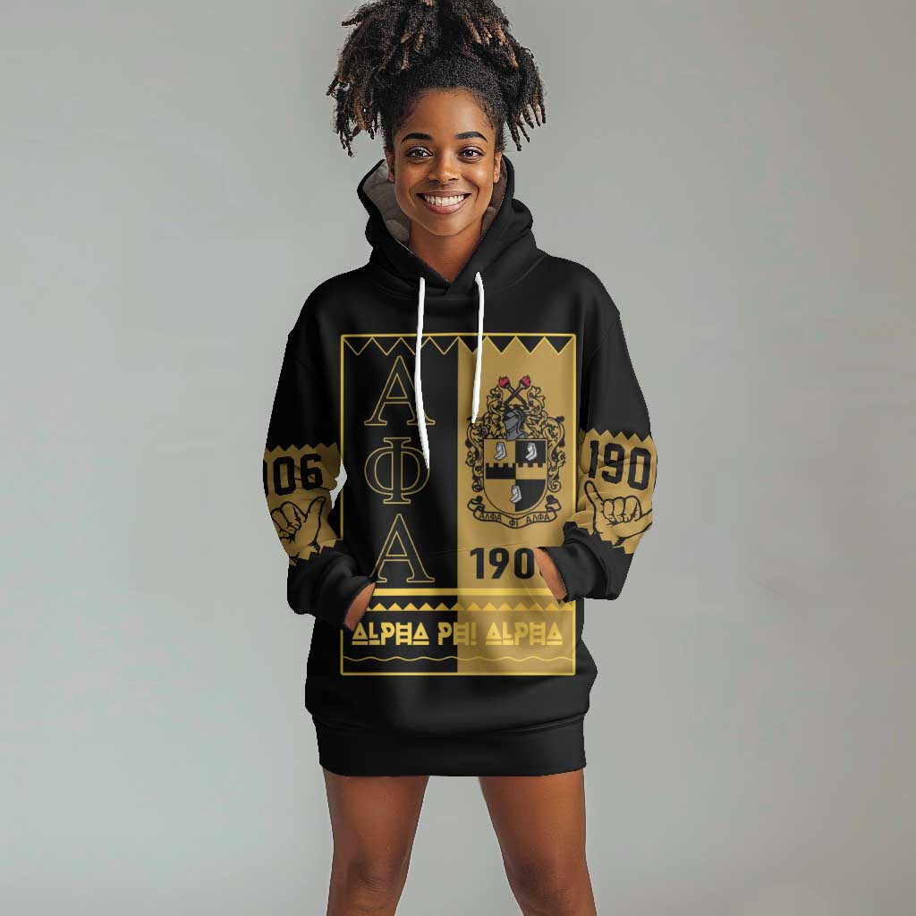 Alpha Phi Alpha Fraternity Hoodie Dress Stylish Black For Members