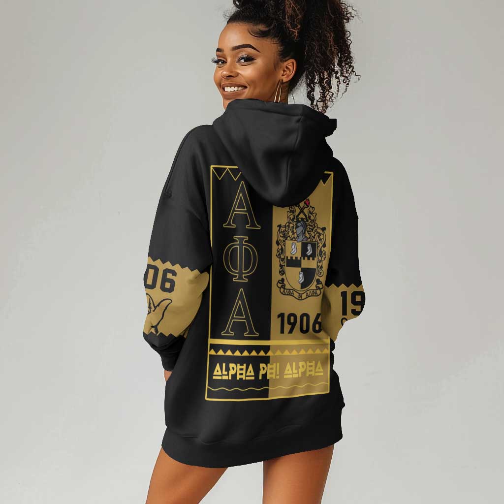 Alpha Phi Alpha Fraternity Hoodie Dress Stylish Black For Members