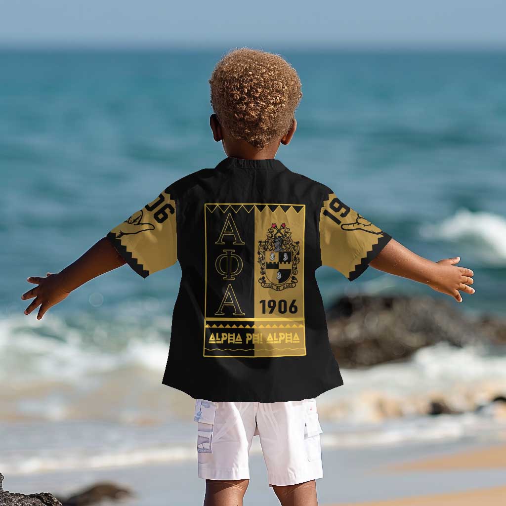 Alpha Phi Alpha Fraternity Kid Hawaiian Shirt Stylish Black For Members