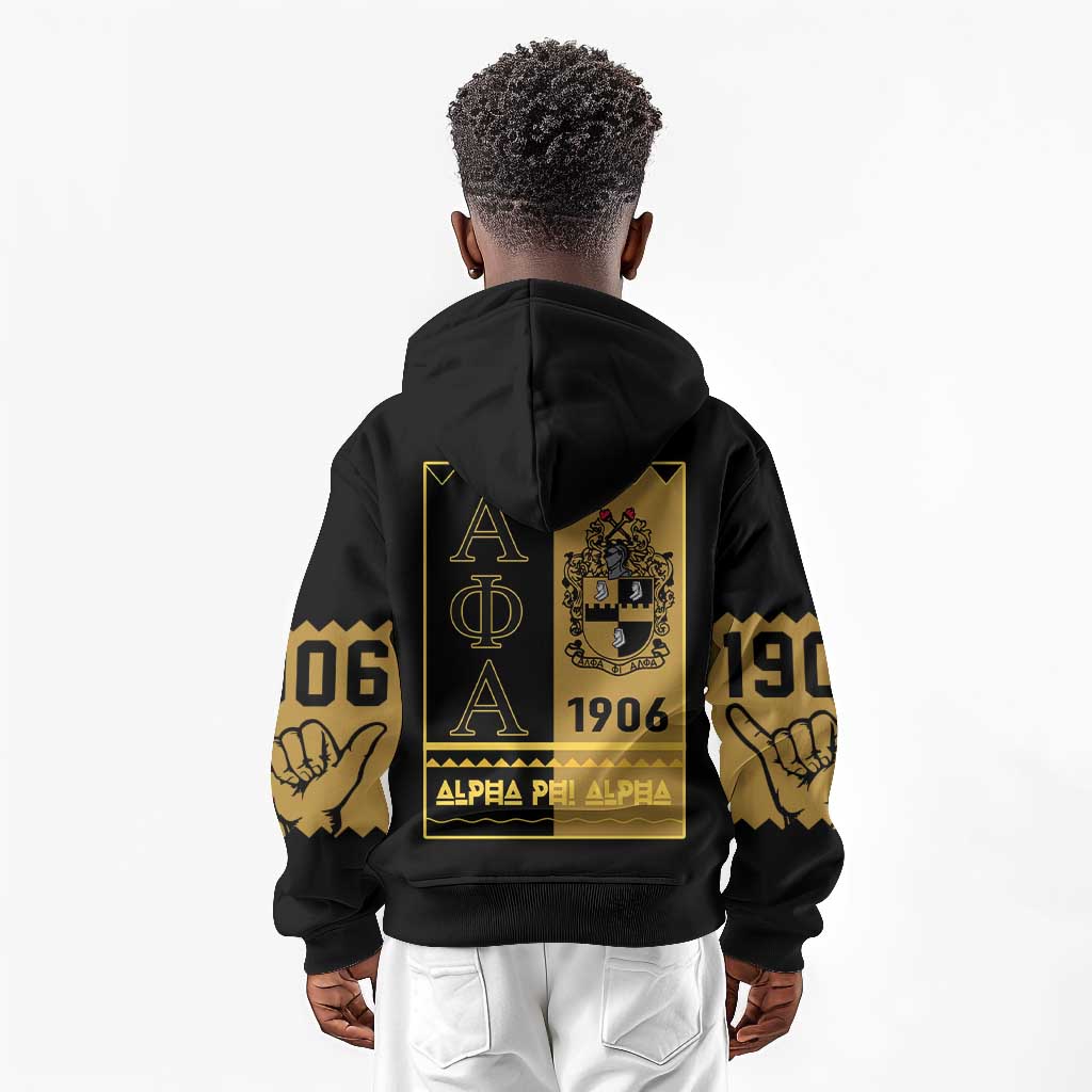 Alpha Phi Alpha Fraternity Kid Hoodie Stylish Black For Members