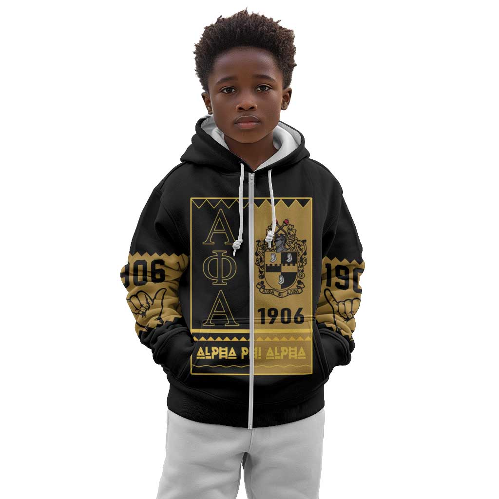 Alpha Phi Alpha Fraternity Kid Hoodie Stylish Black For Members DT01