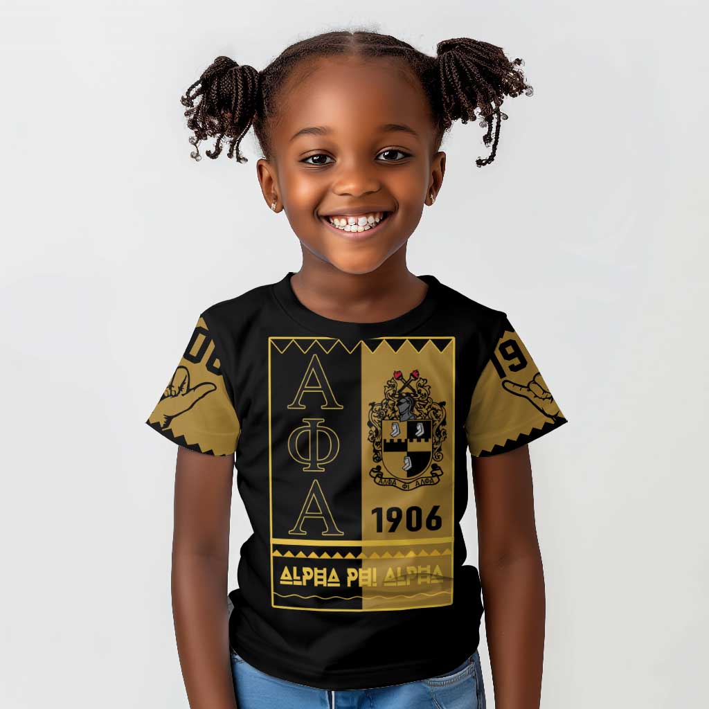 Alpha Phi Alpha Fraternity Kid T shirt Stylish Black For Members