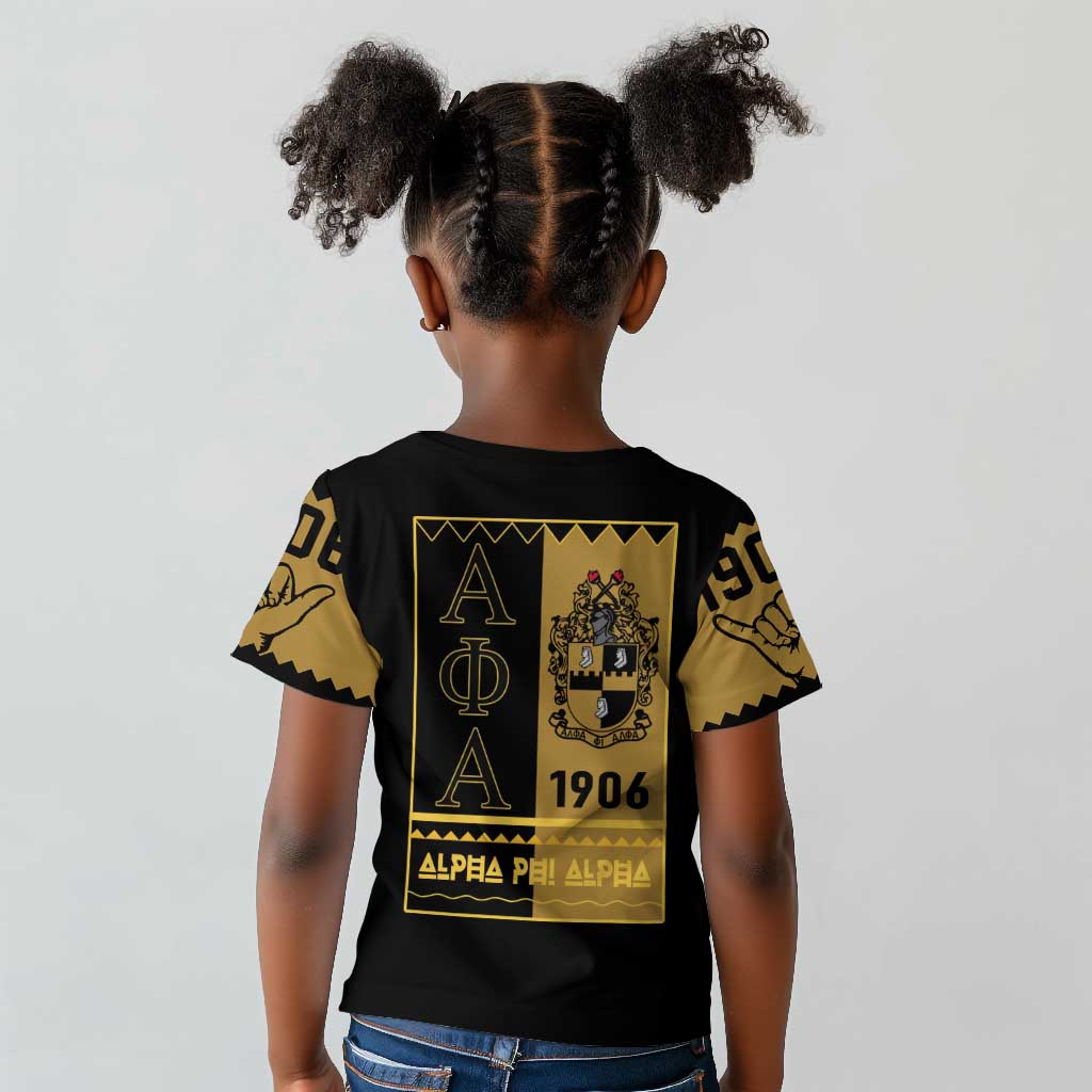 Alpha Phi Alpha Fraternity Kid T shirt Stylish Black For Members