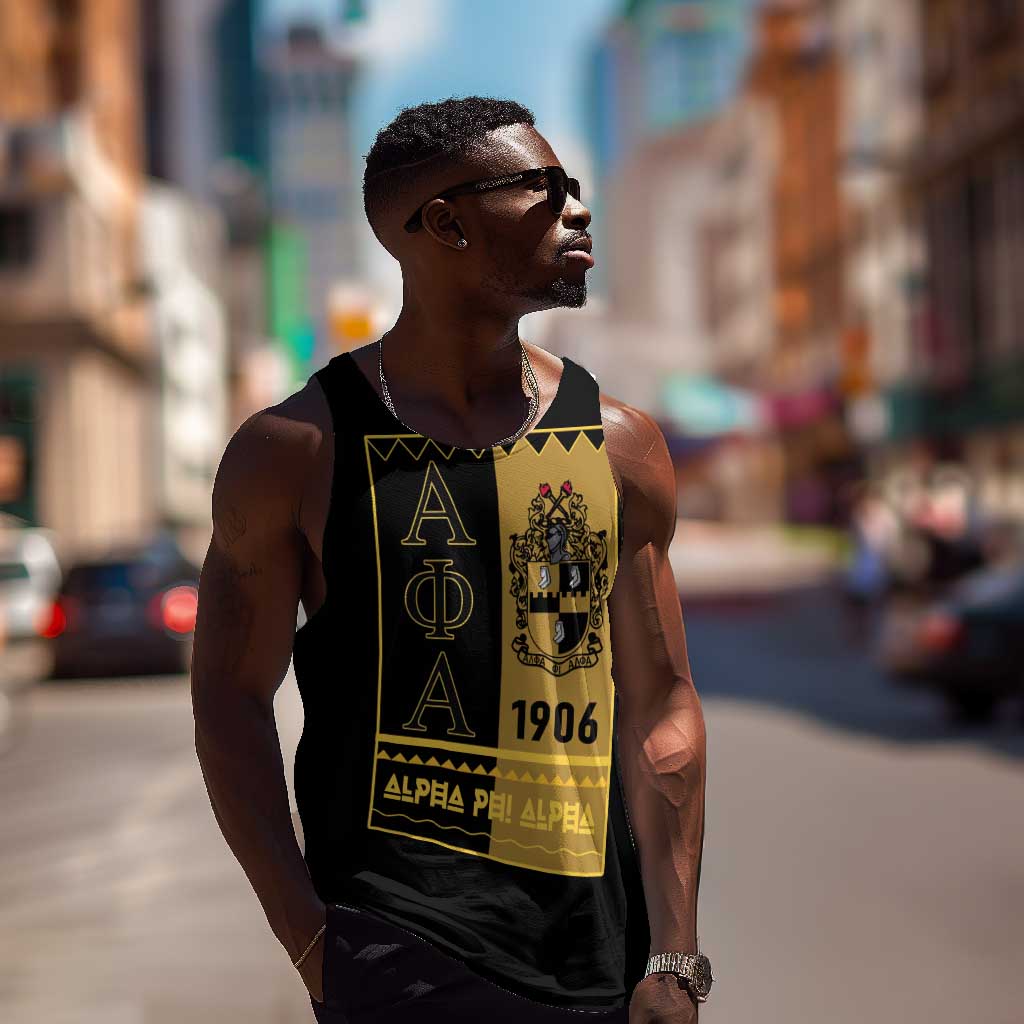 Alpha Phi Alpha Fraternity Men Tank Top Stylish Black For Members