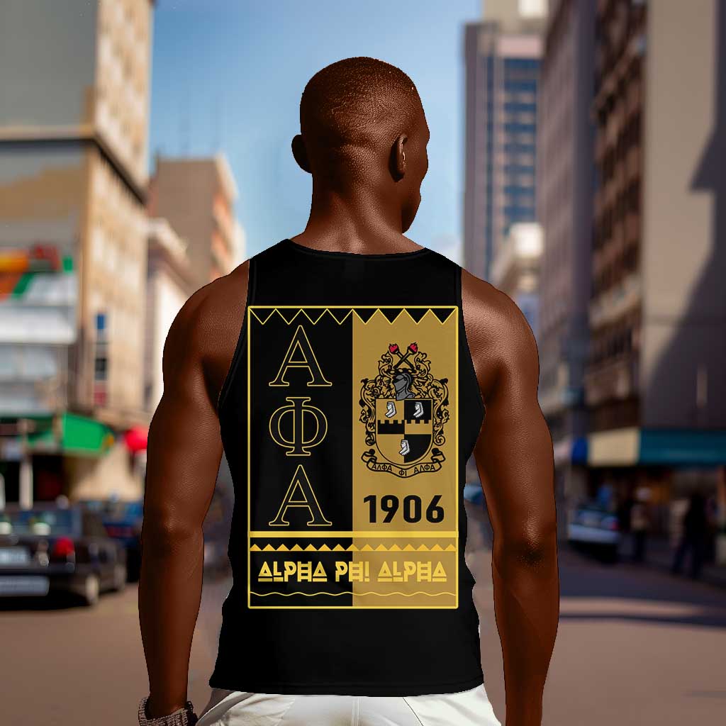 Alpha Phi Alpha Fraternity Men Tank Top Stylish Black For Members