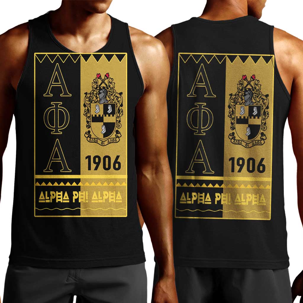 Alpha Phi Alpha Fraternity Men Tank Top Stylish Black For Members