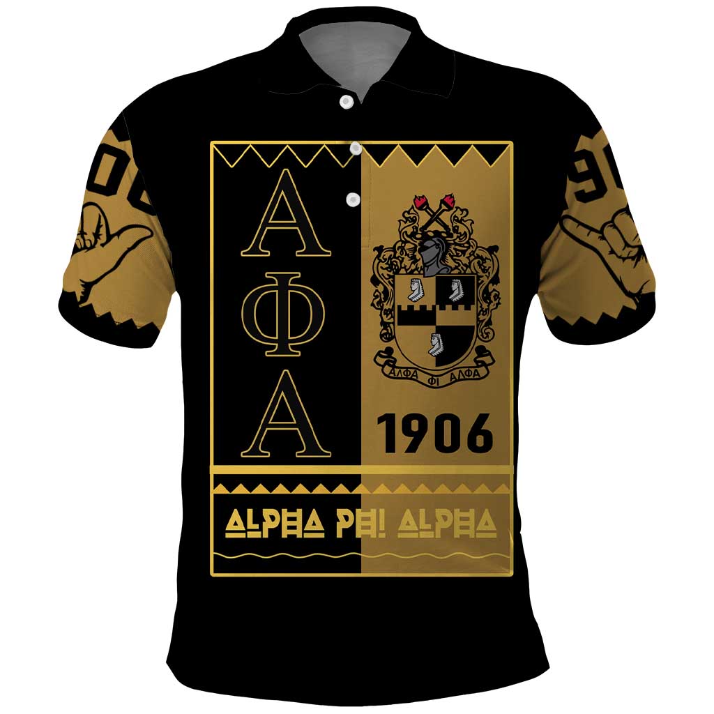 Alpha Phi Alpha Fraternity Polo Shirt Stylish Black For Members