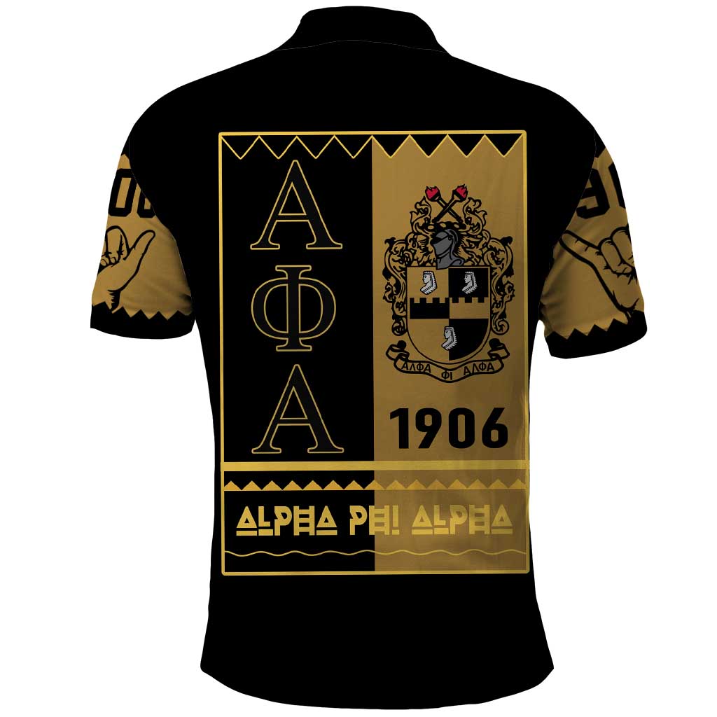 Alpha Phi Alpha Fraternity Polo Shirt Stylish Black For Members