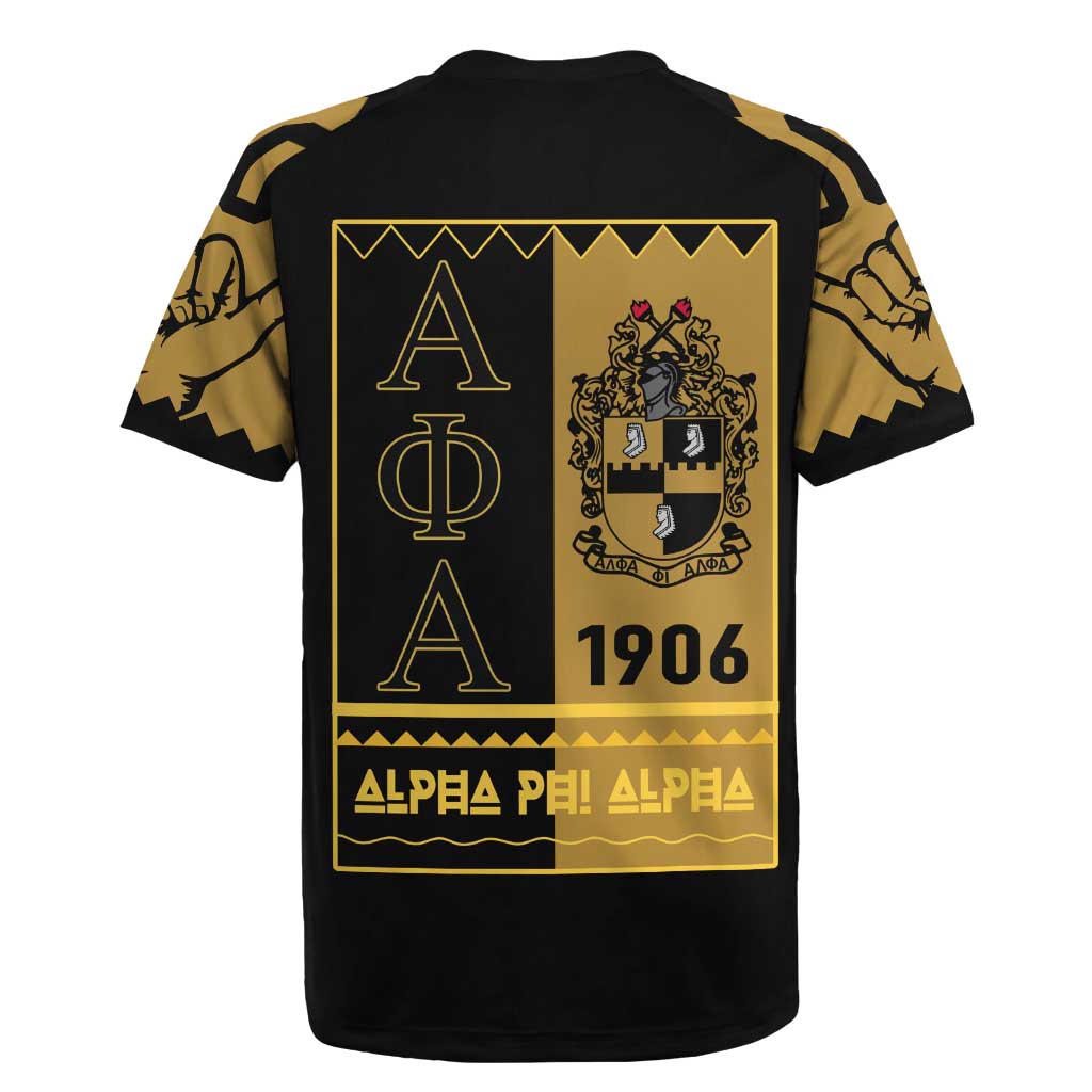 Alpha Phi Alpha Fraternity Rugby Jersey Stylish Black For Members