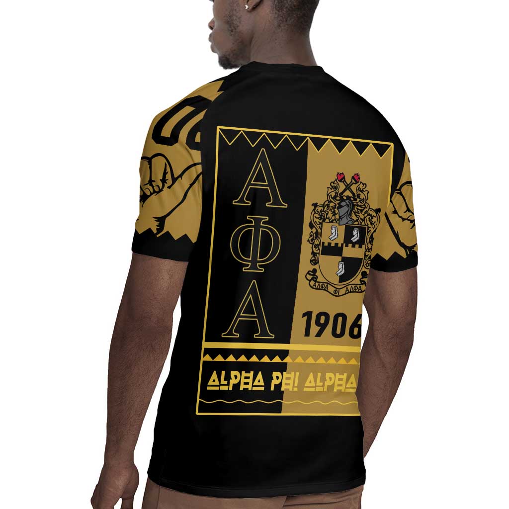 Alpha Phi Alpha Fraternity Rugby Jersey Stylish Black For Members