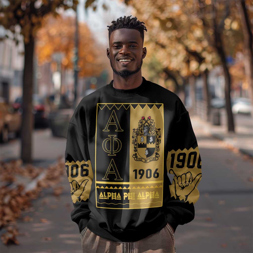 Alpha Phi Alpha Fraternity Sweatshirt Stylish Black For Members