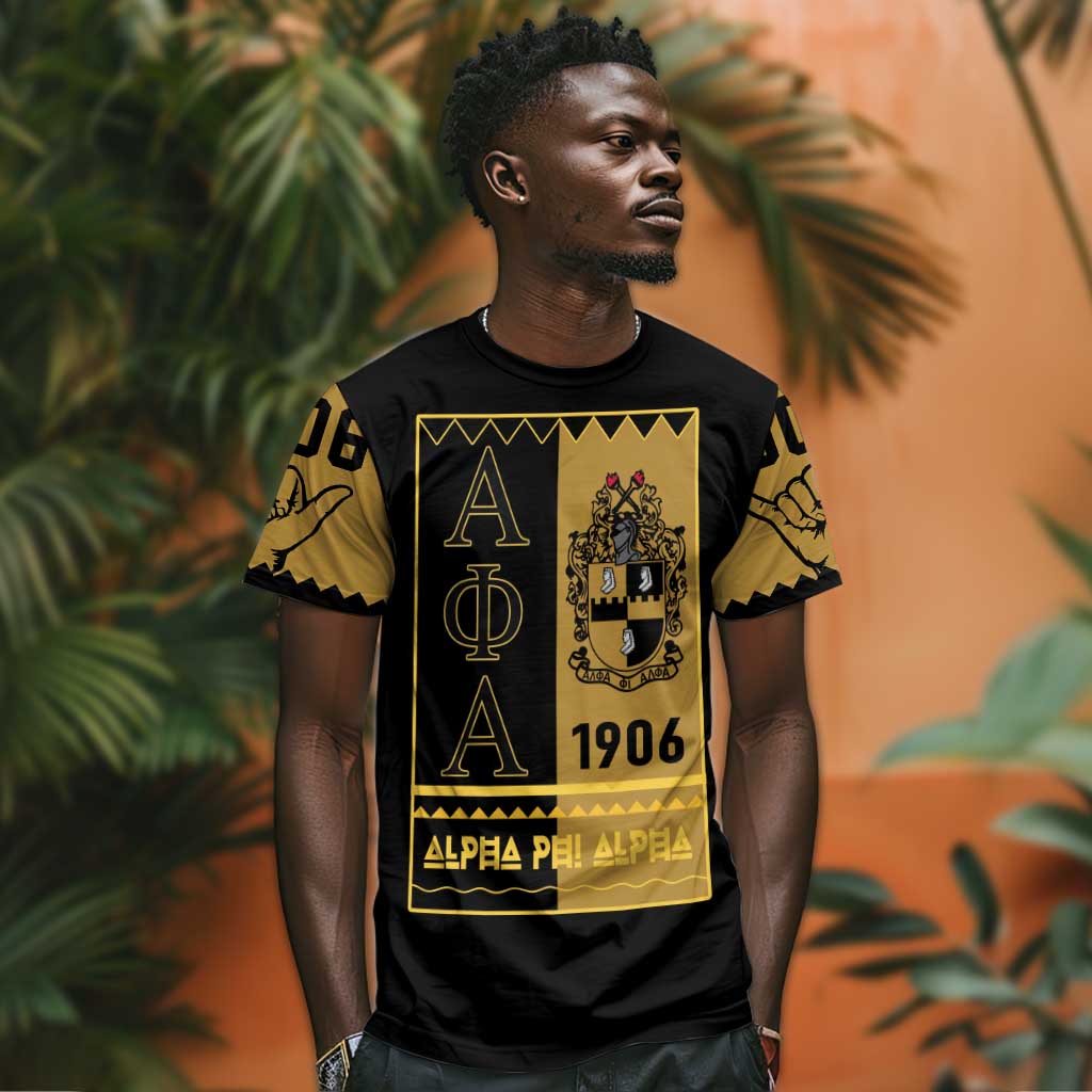 Alpha Phi Alpha Fraternity T shirt Stylish Black For Members
