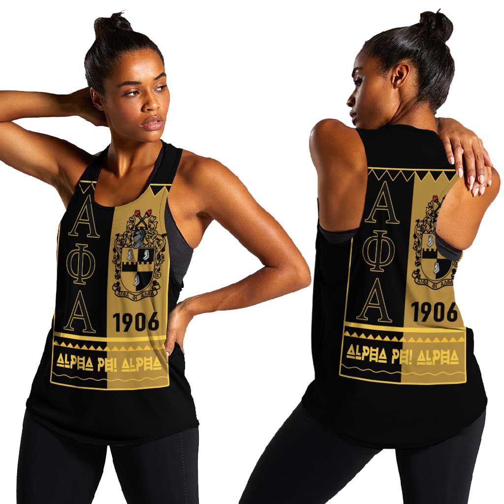 Alpha Phi Alpha Fraternity Women Racerback Tank Stylish Black For Members