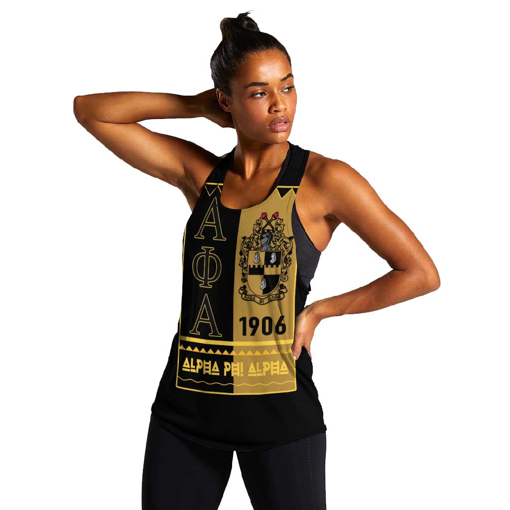 Alpha Phi Alpha Fraternity Women Racerback Tank Stylish Black For Members