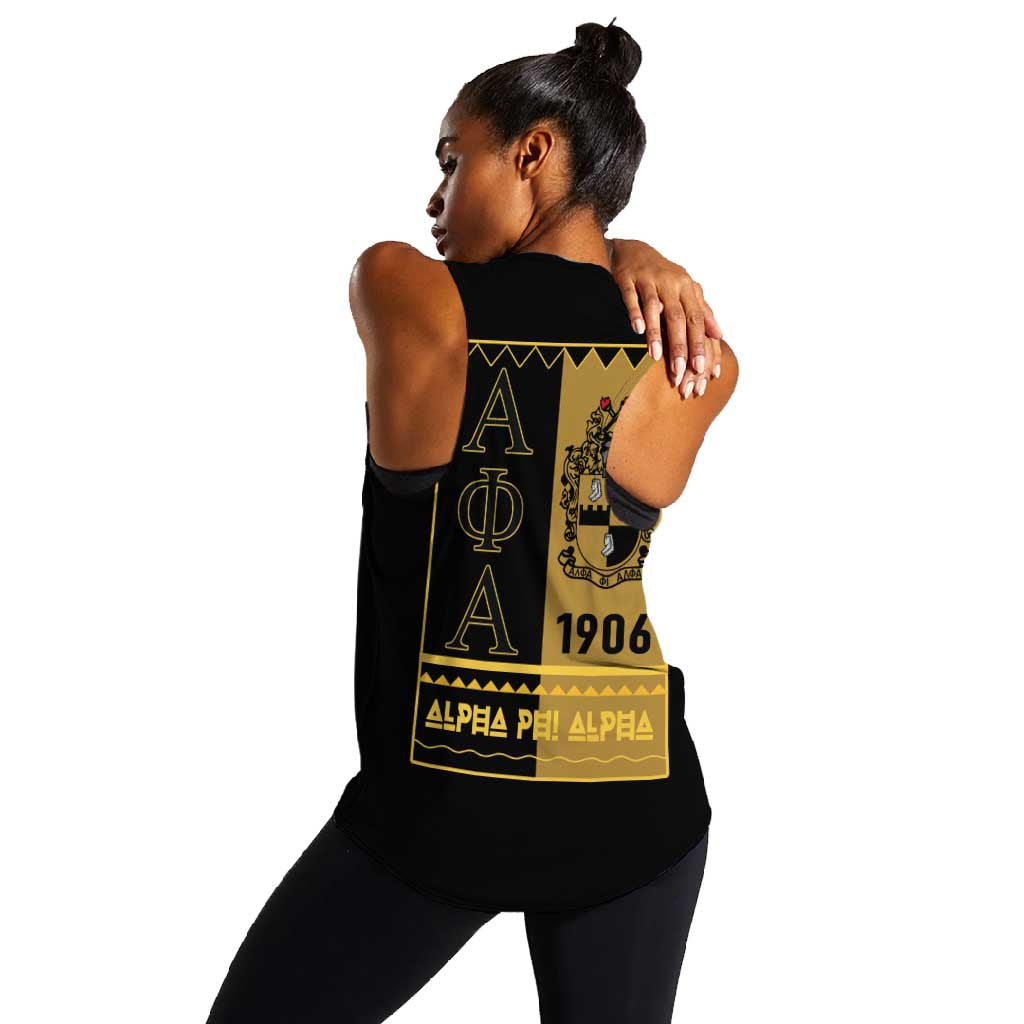 Alpha Phi Alpha Fraternity Women Racerback Tank Stylish Black For Members
