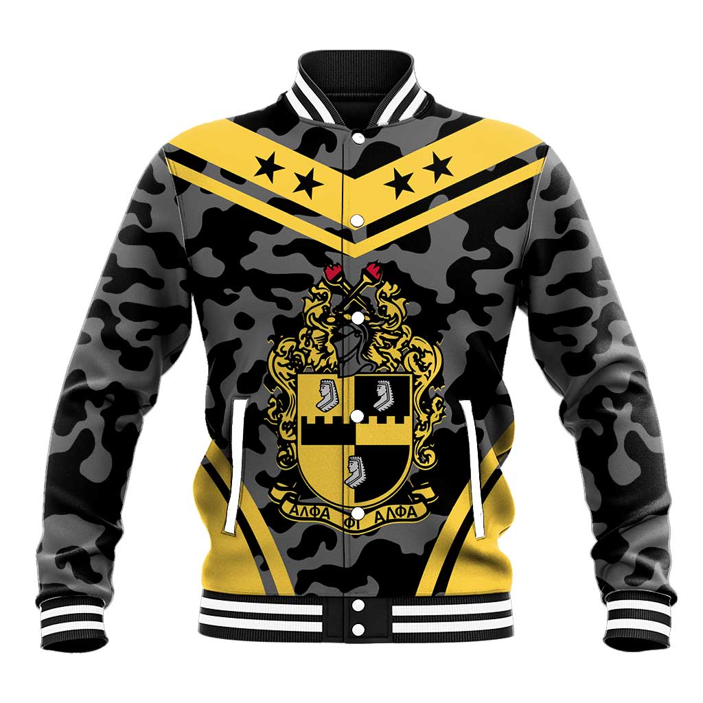 Alpha Phi Alpha Camouflage Baseball Jacket Perfect For Fraternity
