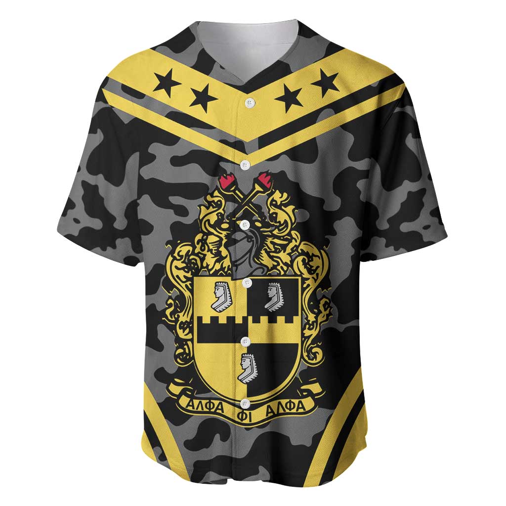 Alpha Phi Alpha Camouflage Baseball Jersey Perfect For Fraternity