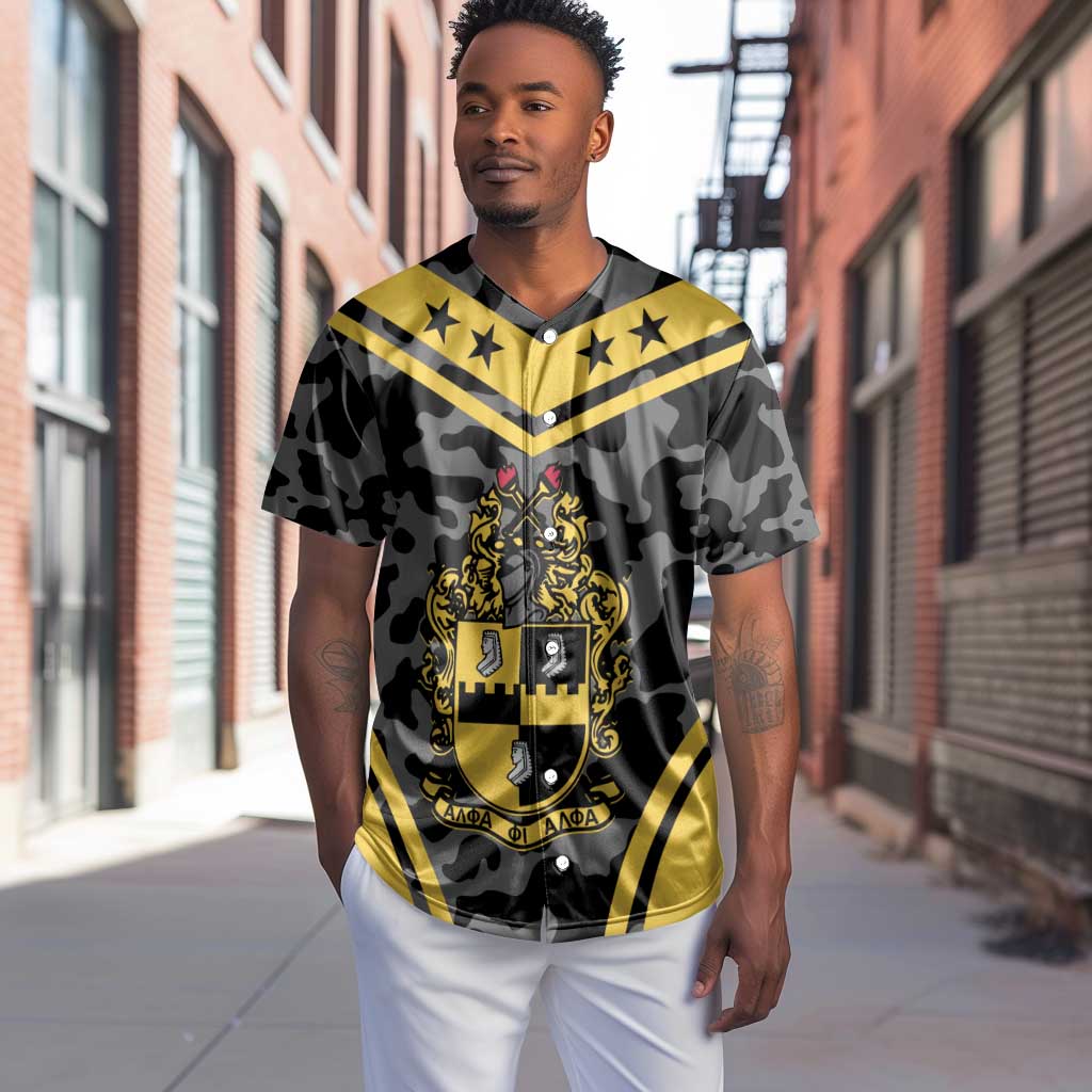 Alpha Phi Alpha Camouflage Baseball Jersey Perfect For Fraternity