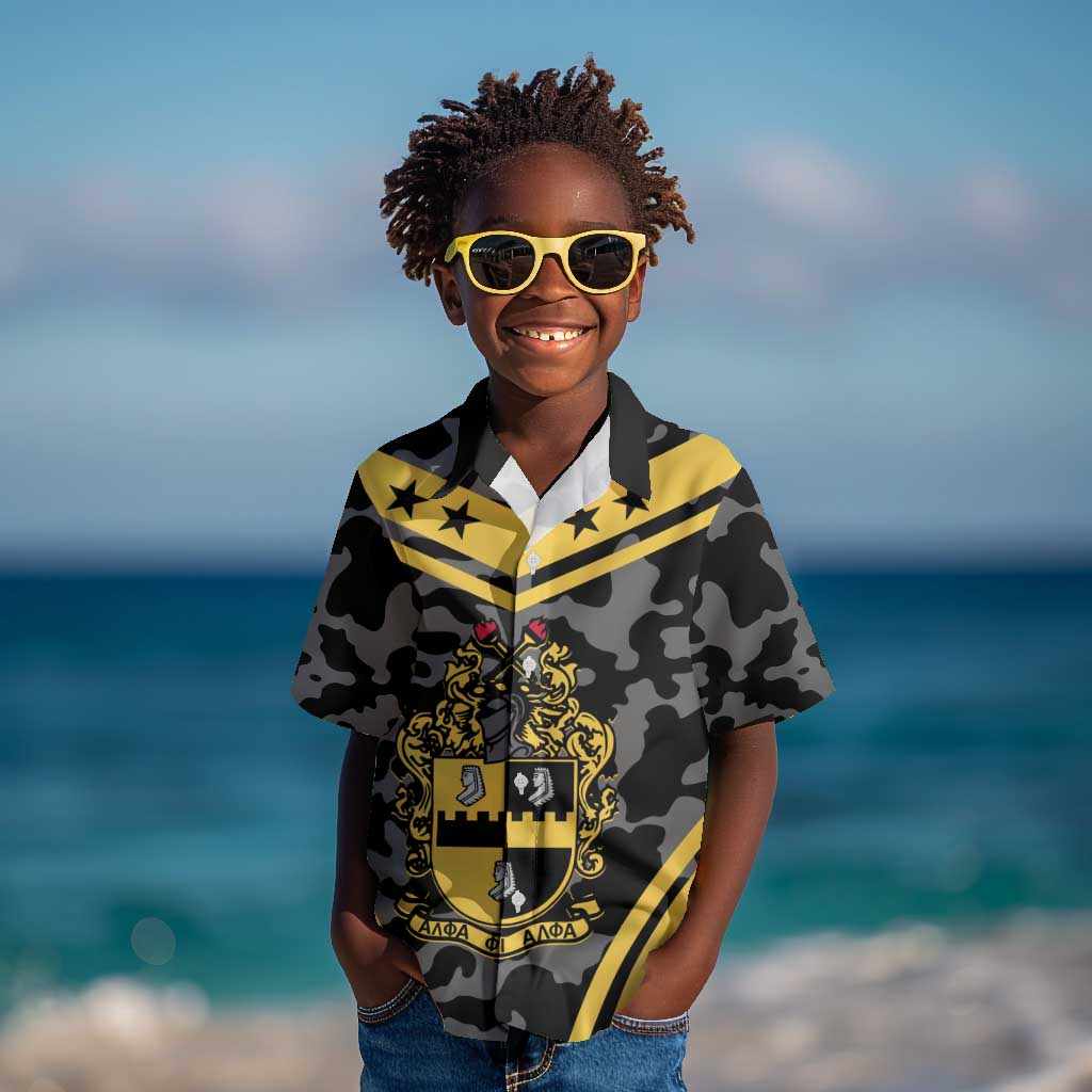 Alpha Phi Alpha Camouflage Kid Hawaiian Shirt Perfect For Fraternity