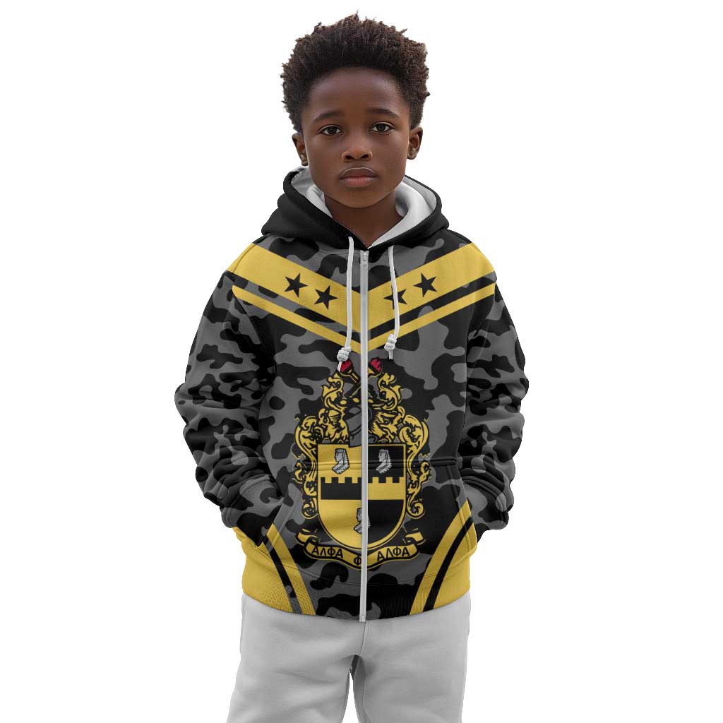 Alpha Phi Alpha Camouflage Kid Hoodie Perfect For Fraternity DT01