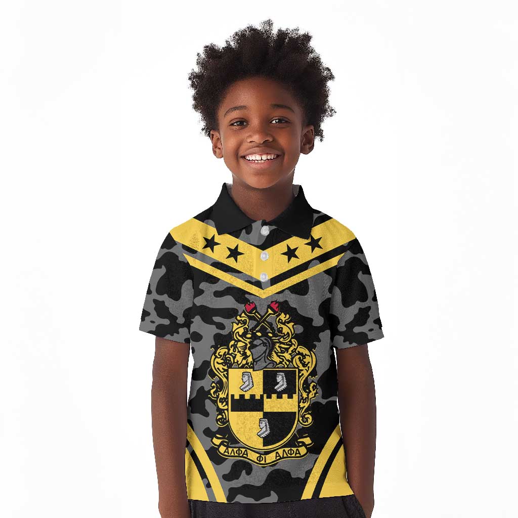 Alpha Phi Alpha Camouflage Kid Polo Shirt Perfect For Fraternity